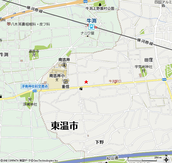 （株）ヰセキ中四国 東温営業所付近の地図